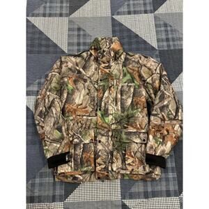 Vintage 90s Can-Am Camo Jacket MENS G/L Hunting Outdoor Fishing Water‎ Repellent